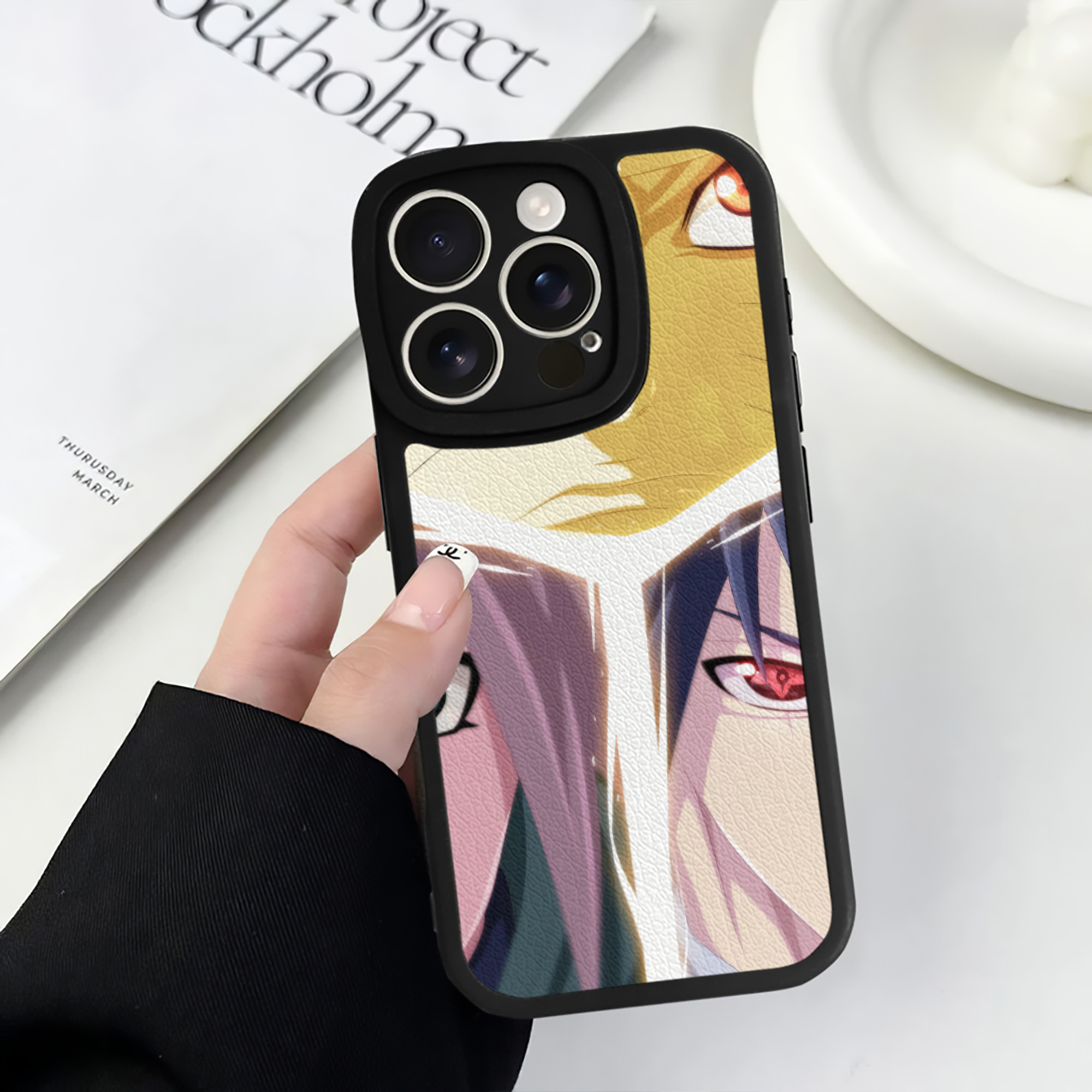 （画像用） NARUTO -ナルト- NARUTO -ナルト- 疾風伝 【iPhone 16シリーズ対応】シリコンスマホケース（レザー調） 材質：シリコン